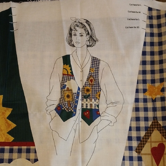 dreamspinners Other - Dreamspinners Patchwork Fabric Panel Pattern Springtime Vest B20